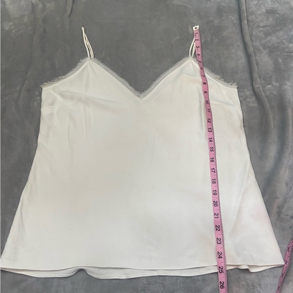 Frame Off-White Frayed Satin Cami Top 21887 - Picture 8 of 11